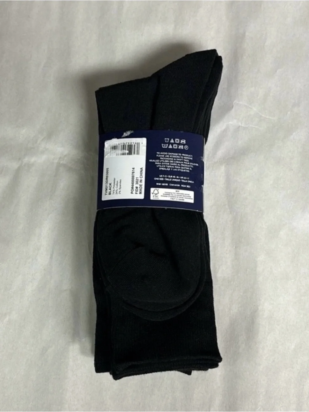 New Tommy Hilfiger Socks Men’s 4 Pair Black Dress Crew Socks Casual Preppy